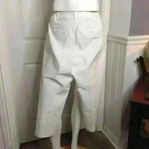 Talbot's "Chelsea" Capris; Ladies 14W, White, Cotton/Rayon/Spandex, Stretch - Picture 2 of 5